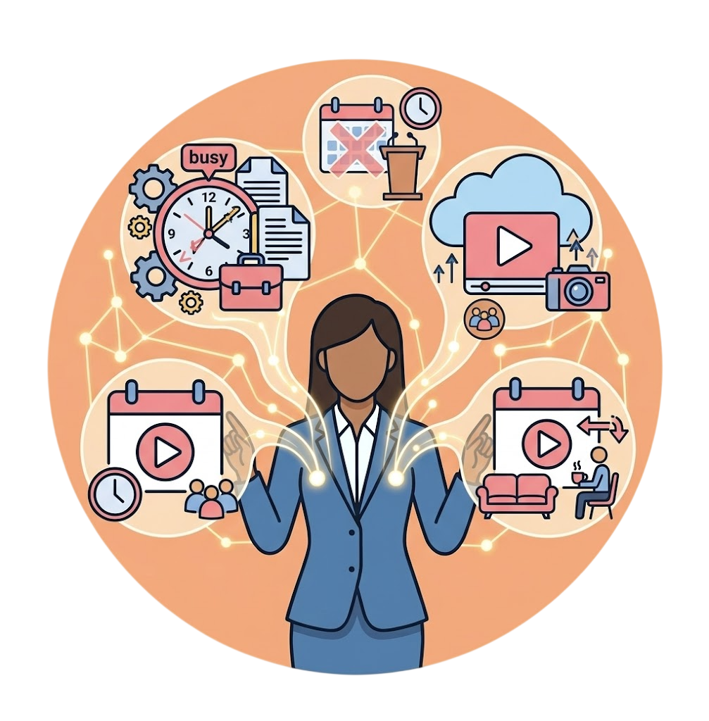 Καταγραφή μαθημάτων γερμανικών σε βίντεο για on-demand παρακολούθηση από πολυάσχολα στελέχη και επαγγελματίες.